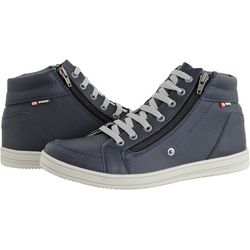 Bota casual masculina CRshoes azul - CRSHOES ATACADO