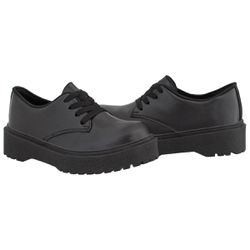 Oxford Feminino Salto Baixo Crshoes Fosco Preto - CRSHOES ATACADO