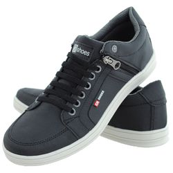 Sapatenis masculino casual CRshoes com ziper later... - CRSHOES ATACADO