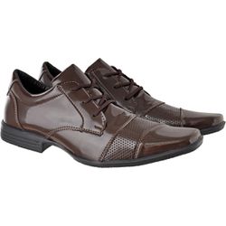 Sapato masculino social CRshoes verniz cafe com br... - CRSHOES ATACADO