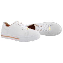 Tênis Feminino CRShoes Branco Rosa - CRSHOES ATACADO