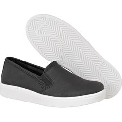 Tênis casual Elástico Feminino Preto Fosco - CRSHOES ATACADO