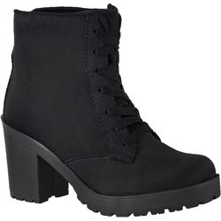 Coturno feminino tratorado CRshoes preto Camurça - CRSHOES ATACADO