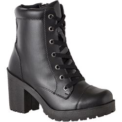 Coturno feminino tratorado CRshoes preto - CRSHOES ATACADO