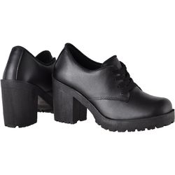 Oxford feminino tratorado CRshoes preto fosco - CRSHOES ATACADO