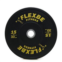 Anilha Olímpica Bumper Crossfit 15kg Flexbe Fitness - Flexbe Fitness