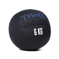 Wall Ball 6kg Medicine Ball 100% Couro Crossfit Funcional - FlexFit Franca