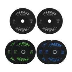 Kit Anilha Olimpica Bumper Crossfit 100kg (4x5+4x10+2x20) Flexbe Fitness - Flexbe Fitness