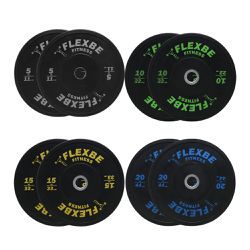 Kit Anilha Olímpica Bumper Crossfit 100kg (2x5+2x10+2x15+2x20) Flexbe Fitness - Flexbe Fitness