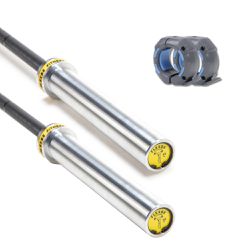 Dupla Barras Olímpica Crossfit,lpo 2.0m 15kg + Presilhas Flexbe Fitness - Flexbe Fitness