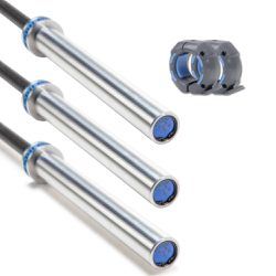 Trio De Barras Olímpica Crossfit Lpo 2,20m 20kg + Presilhas Flexbe Fitness - Flexbe Fitness