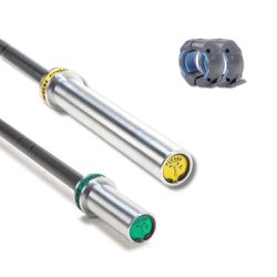 Par De Barras Olimpica Crossfit 2.0 Mt E 1.6 Mt + Presilhas Flexbe Fitness - Flexbe Fitness