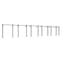 Rack 10 Módulos Preto 2,4M Flexfit Franca - FlexFit Franca