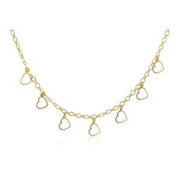 Choker Com Corações Folheado Em Ouro 18k - CK0002 - Floratta Joias