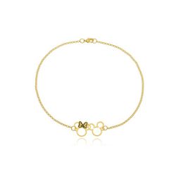 Pulseira Personalizada Mickey e Miney Folheado Em ... - Floratta Joias