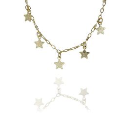 Pulseira Infantil De Estrelinhas Folheado a Ouro 1... - Floratta Joias