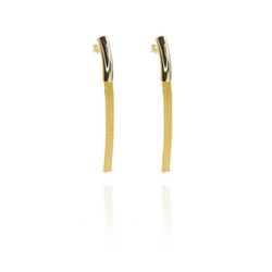 Brinco Fio Grosso Trabalhado Folheado a Ouro 18k -... - Floratta Joias