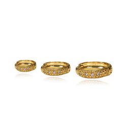 Trio de Argolinhas Com Zirconia Folheado em Ouro 1... - Floratta Joias