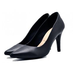 Sapato Feminino Scarpin 1720 Napa Preta - Flor da Pele Calçados Femininos
