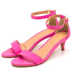 Sandália Feminina Salto Fino 180171 Napa Pink - Flor da Pele Calçados Femininos