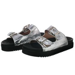 Papete Feminina Flatform Birken 199052 Napa Preta ... - Flor da Pele Calçados Femininos