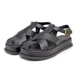 Sandália Feminina Papepe Flatform Tiras Cruzadas 2... - Flor da Pele Calçados Femininos