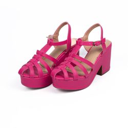 Sandália Feminina Meia Pata Aranha 8007 Napa Pink - Flor da Pele Calçados Femininos