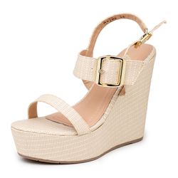Sandália Feminina Anabela Plataforma 40104 Rafia N... - Flor da Pele Calçados Femininos