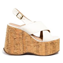 Sandália Feminino Anabela Plataforma 182175 Napa O... - Flor da Pele Calçados Femininos