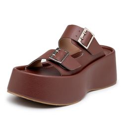 Tamanco Feminino Plataforma Flat Conforto 5000 Cac... - Flor da Pele Calçados Femininos