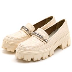 Sapato Feminino Oxford Tratorado 190253 Craquelê V... - Flor da Pele Calçados Femininos