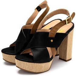 Sandália Feminina Meia Pata 170906 Nobucado Preto ... - Flor da Pele Calçados Femininos