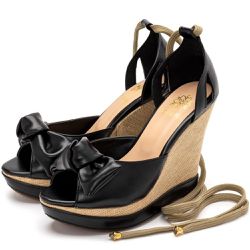 Sandália Feminina Salto Anabela Com Corda 3084 Nap... - Flor da Pele Calçados Femininos