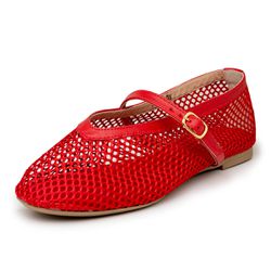 Sapatilha Tela Vermelho 5400 - Flor da Pele Calçados Femininos