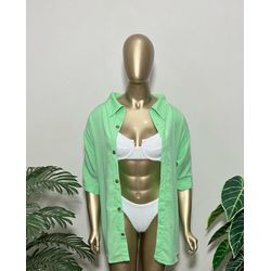 Saída de Praia Chemise Verde - 5559 - Flor Do Rio