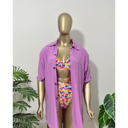 Saída de Praia Chemise Lilás - 8775 - Flor Do Rio