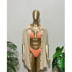 Saída de Praia Chemise Areia - 8957 - Flor Do Rio