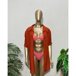 Saída de Praia Chemise Páprica - 5894 - Flor Do Rio