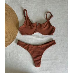 Conjunto Bahamas Asa Delta Semi Fio Texturizado -... - Flor Do Rio