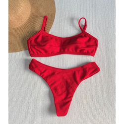 Conjunto Mel Semi Fio Vermelho - 24528 - Flor Do Rio