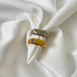 Anel strass - ANE0007 - Florenza Semijoias