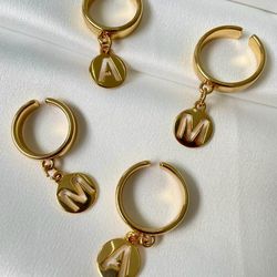 Anel personalizado inicial - ANE0027 - Florenza Semijoias