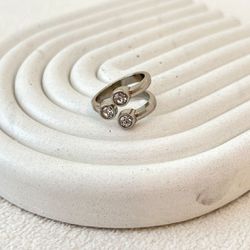 Anel triplo strass - ANE0040 - Florenza Semijoias