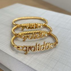 Bracelete gratidão - BRA0062 - Florenza Semijoias