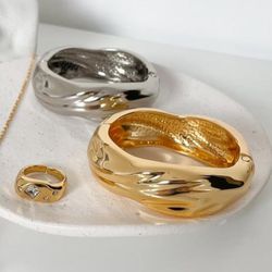 Bracelete orgânico maximalista - BRA0102 - Florenza Semijoias