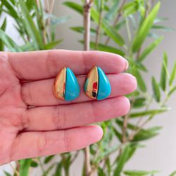 Brinco gota azul Tiffany - BRI0037 - Florenza Semijoias