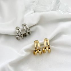 Brinco argola dupla vazada - BRI0035 - Florenza Semijoias