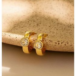 Brinco argolinha strass - BRI0056 - Florenza Semijoias