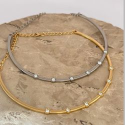 Choker aro detalhes strass - COL0075 - Florenza Semijoias