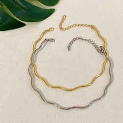 Choker aro ondulada - COL0051 - Florenza Semijoias